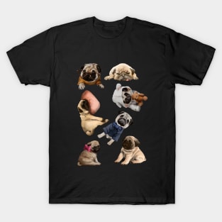 Extended Stickers Pug T-Shirt